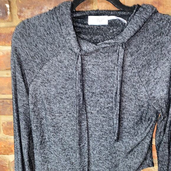 Urban Outfitters Out From Under Charcoal Gray Cropped Hoodie Women's Size Small - Picture 2 of 6